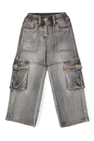 jeans in cotone grigio MONNALISA KIDS | 19D40640200050